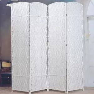 4단 화이트 파티션 150cmx160cm 라탄 구텐
