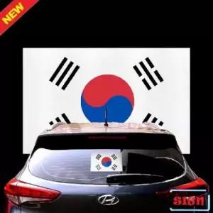 자동차 튜닝스티커 차량강아지스티커 펄코팅 국기 본넷 1장 다꾸 제작 주문제작