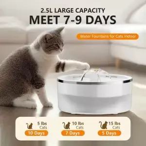 25L/84oz 고양이 정수기 USB 애완동물 자동 순환 필터 및 초저소음 펌프 세척이 간편한 물탱크