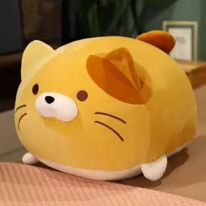 고양이 모양 쿠션 캐릭터쿠 침실 뒷모습 홈데코