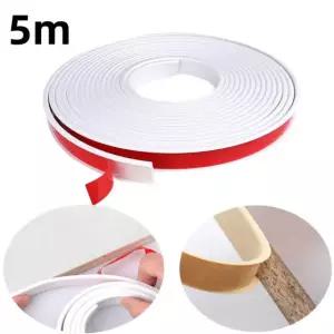 5M U 자형 엣지 TPE 접착 고무 테이블 보드 밴딩 의자 테이프 목재 보호대 자체 Brown 6mm
