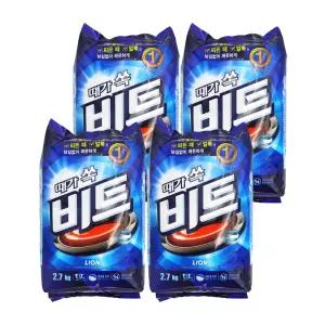 라이온코리아 비트 일반용 리필 가루세제 2.7kg x 4개