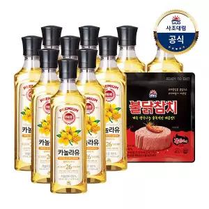 [사조대림] 카놀라유 500ml x 10개 + 불닭참치 100g x 1개
