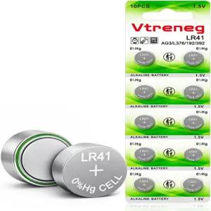 온도계용 10팩 LR41 버튼 배터리 AG3 392 384 192 L736 L736f 1.5V 알칼리성