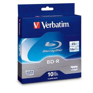 버바팀 BD-R 25GB 16배 블루레이 레코딩 미디어 디스크 - 10팩 스핀들 - 97238