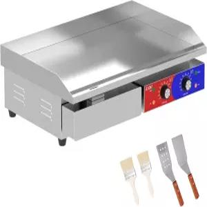 HTTSICI 29인치 16인치 상업용 전기 조리대 그리들 110V 플랫 탑 122-572°F 조절 가능 온도 및 논스틱