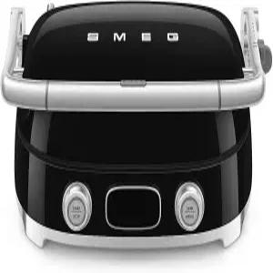 SMEG MGF01 다용도 조리대 전기 그릴 교체 가능한 플레이트 파니니 프레스 와플 메이커 LCD 디스플레이