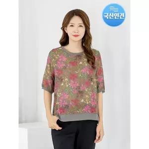 엄마옷 인견 라운드 반팔 티셔츠 605FGH105 마담/중년여성/빅사이즈/50대/60대