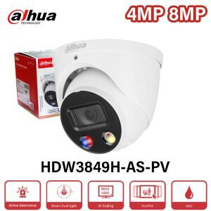 Dahua 4MP 8MP 스마트 능동 억제 카메라 사이렌  조명 알람 보안 캠 APP 원터치 해제 양방향 토크 HDW3849H