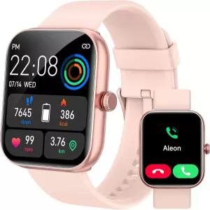 여성용 스마트 워치 iPhone 및 Android Bluetooth용 응답/통화 내장 Alexa 1.91인치 HD 피트니스 트래커