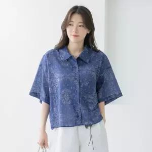 엄마옷 마담4060 반다나페이즐리 중년여성 데일리 카라셔츠 -RBL2605101-