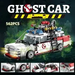 미니 고스트 레이싱카 빌딩 블록 562PCS MOC 레트로 앰뷸런스 브릭 DIY 조립 장난감 할로윈 크리스마스