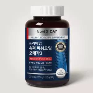 뉴트리디데이 프리미엄 슈퍼 피쉬오일 오메가3 1000mg 180캡슐 1개