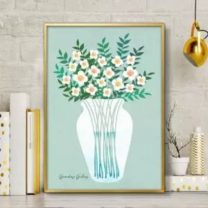 북유럽 꽃그림 액자 A3 VASE4 화병그림 꽃액자 인테리어액자 모던액자 (W3D3718)