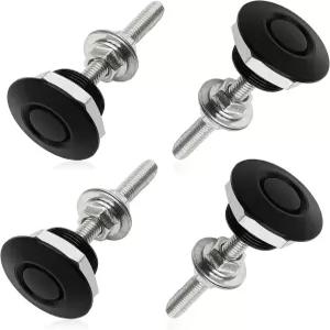 ABOTHGD 오토모티브 유니버설 4PCS 1.25인치 퀵 릴리즈 후드 핀 잠금 - 자동차 보닛 범퍼 및 번호판용 블랙