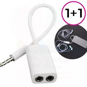 3.5mm PC 헤드셋젠더 듀얼 이어폰 잭 Y케이블 마이크 연결선 게이밍 1+1