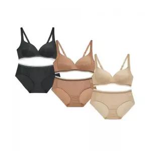 PLAYTEX [3PACK] 노와이어 볼륨업 브라팬티 세트 2283183