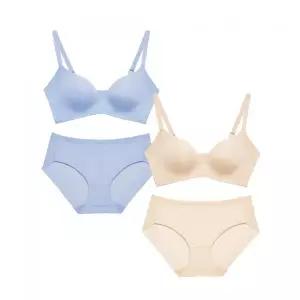 PLAYTEX [2PACK] 노와이어 시크릿 누디핏 브라팬티 세트 2283264