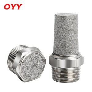 10PCS 304 스테인레스 스틸 공압 머플러 액세서리 스로틀 M5 커넥터 스레드 소음 필터