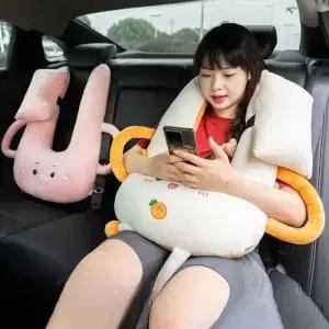 용 카시트 베개 자동차 머리 받침대 편안한 목 여행용 귀여운 액세서리 인테리어 용품