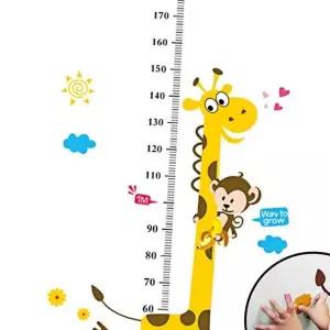 기린 키재기 스티커 성장측정 벽포스터
