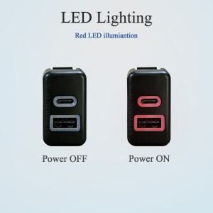 12V/24V USB 차량용 충전기 타입-C PD & 고속 소켓 어댑터 (도요타 하이럭스 렉서스 FJ 크루저 프라도용)
