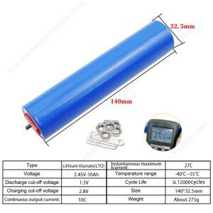 1-36PCS 2.45V 10Ah LTO 배터리 고출력 리튬 티타네이트 셀 태양광 조명 RV DIY 팩용 등급 A