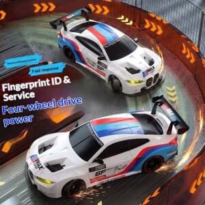 맥스 파워 RC 드리프트카 4륜구동 고속 무선 조종 레이싱카 1/24 스케일 BMW M4 GT3 (여분 타이어 포함) 취