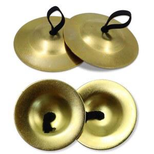 4Pcs 핑거 심벌즈 5.3cm/2.1인치, 벨리 댄스를 위한 핑거 질, 브라스 핸드 심벌즈, 벨리 댄스 심벌즈, 댄서 파티를 위한 댄스 핑거 악기, 사가츠(골드)