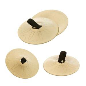 시미마크 4pcs 독특한 골든 핑거 심벌즈 - 무대 공연, 파티 플레이, 선물용 원형 합금 악기 - 할로윈, 크리스마스, 바, 클럽, 레이브, LARP 이벤트에 적합합니다