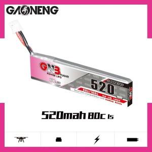 Emax Tinyhawk S NanoHawk용 PH2.0 커넥터가 있는 5PCS GAONENG GNB LiHV 520mAh 3.8V 80C 4.35V 배터리