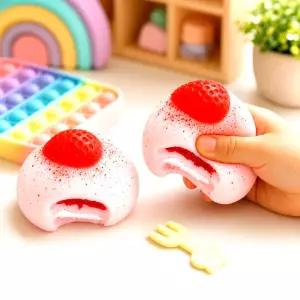 딸기모찌 스트레스 해소 말랑이 유아 감각발달장난감 B.H