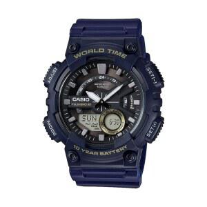 CASIO 카시오 데이터뱅크 남성 디지털 손목시계 블루