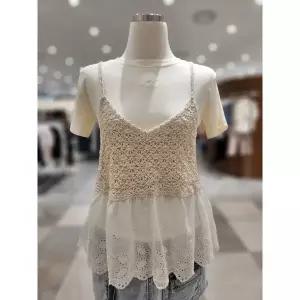 재고소진 에고이스트 니트 뷔스티에 반팔 셋트 ER3JT700