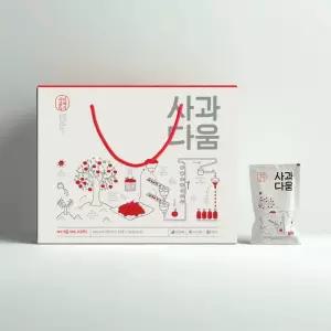 사과다움 100% 사과즙 120ml 50포 1박스 아기 어린이 임산부 착즙