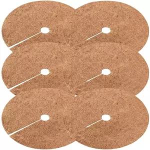 긴렉 코코넛 식물 커버 매트 플랜터 방한 원형 정원 꽃 6PCS 40x40x0.4cm