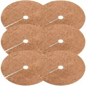 페로들리 코코넛 식물 매트 플랜터 방한 원형 정원 꽃 커버 6PCS 40x40x0.4cm