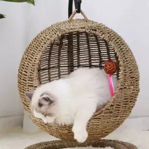 라탄 고양이 해먹 강아지 쿠션 하우스 숨숨집 애견쇼파