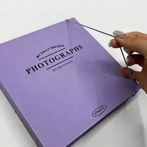 네컷 접착식 포토북 앨범 퍼플 성장 사진첩 접착 사진