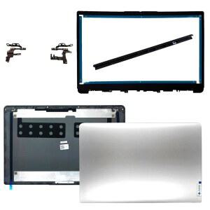 LENOVO IDEAPAD 1-15ADA7 82R1 15AMN7 82VG 15ALC7 82R4 시리즈 노트북 후면 케이스 상단 뚜껑 5CB1M48453 5CB1F36621 5CB1F36618용 힌지 전면 베젤이 있는 JXJSLP 교체 LCD 커버 뒷면