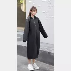 가벼운 휴대용 초경량 고급 코트 우비 블랙 골프 등산 일회용우비 (WB0EDA1)