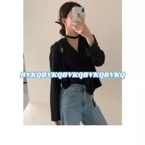 [당일출고 비침X/어깨퍼프/허리잘룩/하객룩]고퀄 타이 브이넥 긴팔 블라우스(리본소프트 스카프 결혼식하객