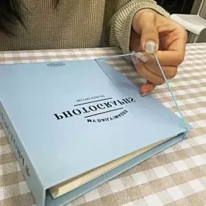 앨범 네컷 접착식 포토북 앨범 블루 접착 네컷 사진