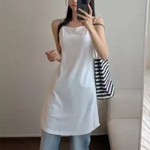 [하프클럽/]여자 롱티셔츠 레이어드 끈나시 무지 미니원피스