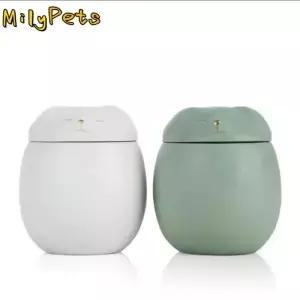 애완 동물용 세라믹 장례 항아리 귀여운 개 고양이 모양 화장 뚜껑 포함 200ml 새 마우스 데스크탑 장식