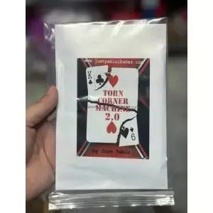 Juan Pablo Card Magic Trick의 Torn Corner Machine 2.0 (TCM) 클로즈업 마술 마술사 소품 액세서리