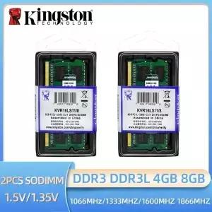 Kingston 2pcs 노트북 Ram DDR3L 8GB 1066 1333 1600 1866Mhz SOM PC3-8500 10600 12800 듀얼 채널