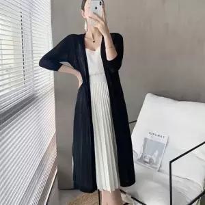 여자 간절기 데일리 시스루 루즈핏 로브 롱가디건 휴가코디 루즈핏가디건 (WBED84F)