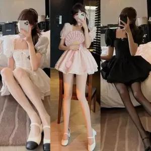코스프레 스퀘어넥 프릴 미니드레스 컨셉의상 졸업사진 반티 코