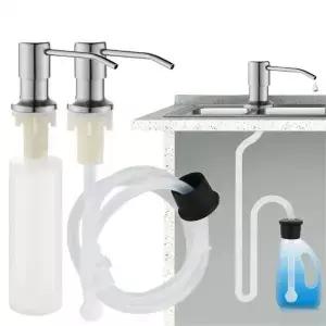 주방 싱크대 비누 디스펜서 100cm 튜브/350ml 병 세제 펌프 블랙 골드 브러쉬드 크롬